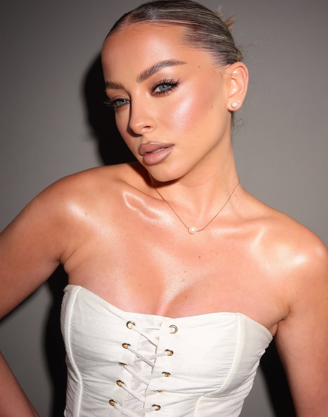 Silk Époque Skirt & Corset Set in Ivory